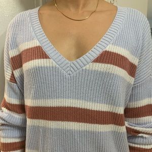 Avery-Shaker V Neck Pullover